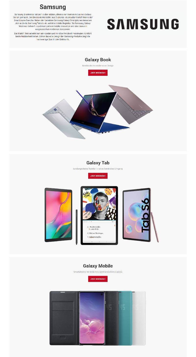 Referenz Markenseite Samsung